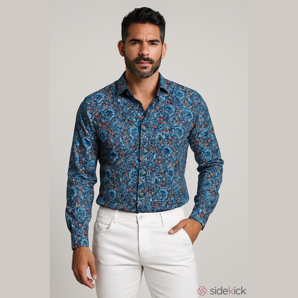 ROBERT GRAHAM Paisley And Floral 100% Cotton Button Down LS Size 3X Shirt
